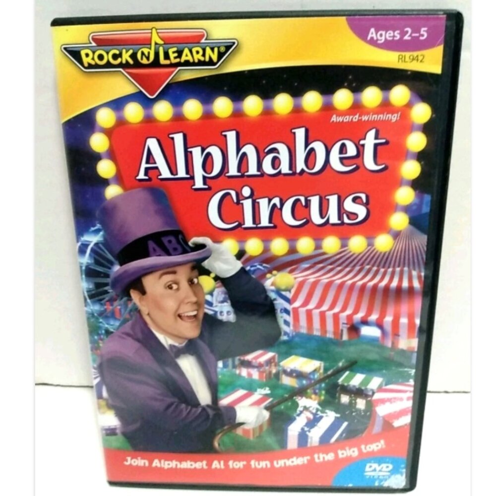 Rock N Learn: Alphabet Circus (DVD) 2009 Educational Learning Ages 2-5 Al